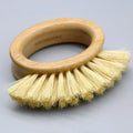 Hot Sale Customized Logo Cleaning Brushes Natural Sisal Fiber Beech Wood Dish Bowl Brushes for Bottle Use Palm Bowl Brush Head
