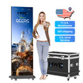 MWE US Warehouse 80" P1.86 Spliceable Silver LED Digital Signage Display WiFi/USB Foldable LED Poster Screen LED Display
