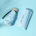 Manual Minimalist 6K 5-Folding UPF50+ Compact Mini Umbrellas Logo Prints Glass Fiber Ribs 99% Sunlight Shading for Promotion