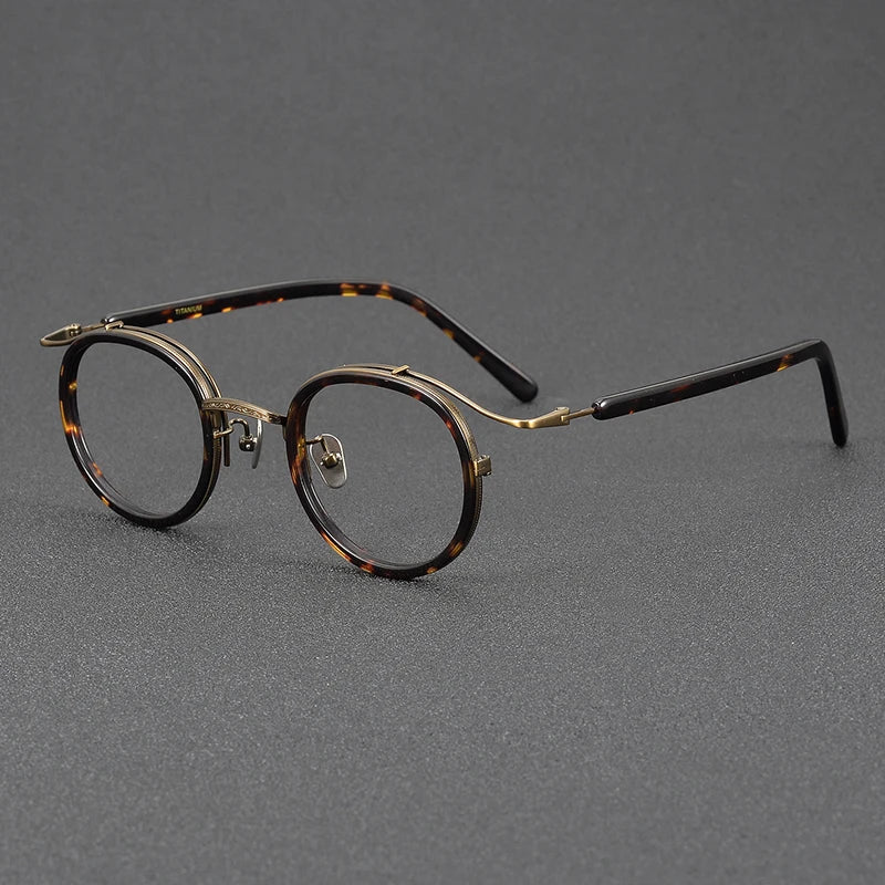 2526K Retro Round Frame Japanese Handmade Glasses Art Fashion Personalized Optical Frame