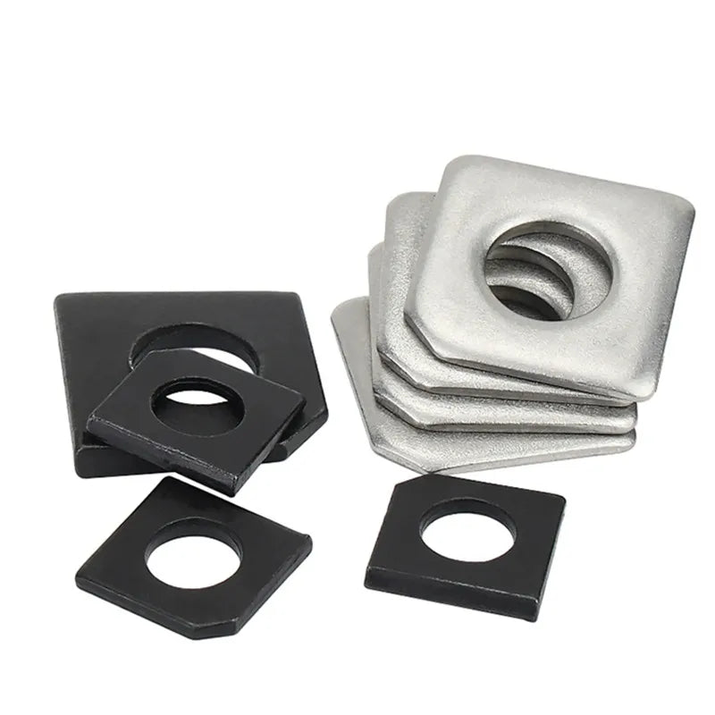 M6 M8 M10 M12 M14 M16 M18 M20 M24 A2 304 Stainless Galvanized Square Bevel Washers Square Taper Gasket for Slot Section GB853