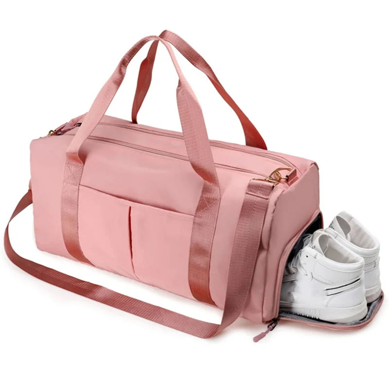Hot Selling Wholesale Gym Bag Waterproof Women pink Overnight Weekend Gym Travel Duffel Bag Yoga Overnight Weekend Tote Gym Bag