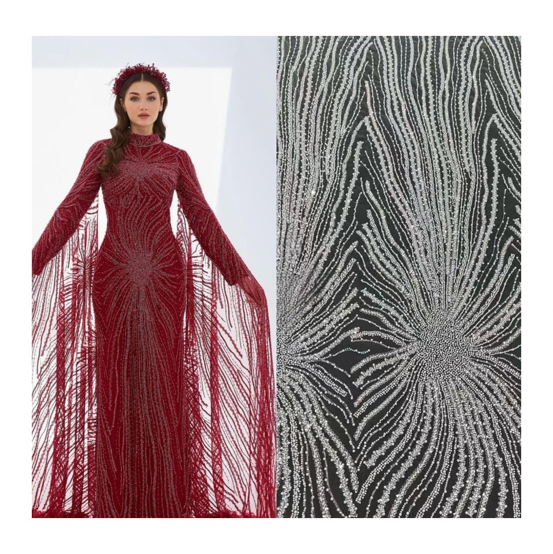 Luxury Plain Printed Water Resistant Breathable Microfiber Fabric Wedding Dress for Girls-Polyester/Metallic China Wholesale