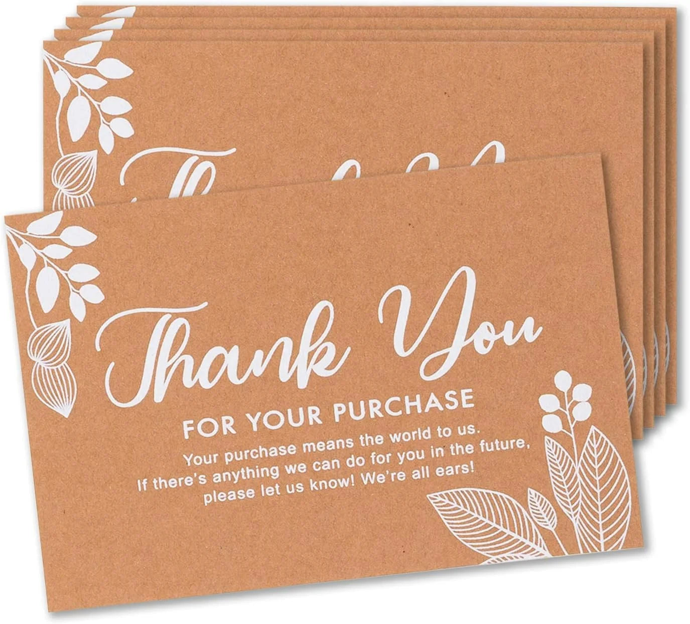 Custom Kraft Paper Custom Service Thank You Card Business Greeting Card With Custom Printing
