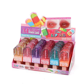 Cute Ice Cream 6-color Cover Fruit Slice Lip Oil Moisturizing Waterproof Anti-cracking