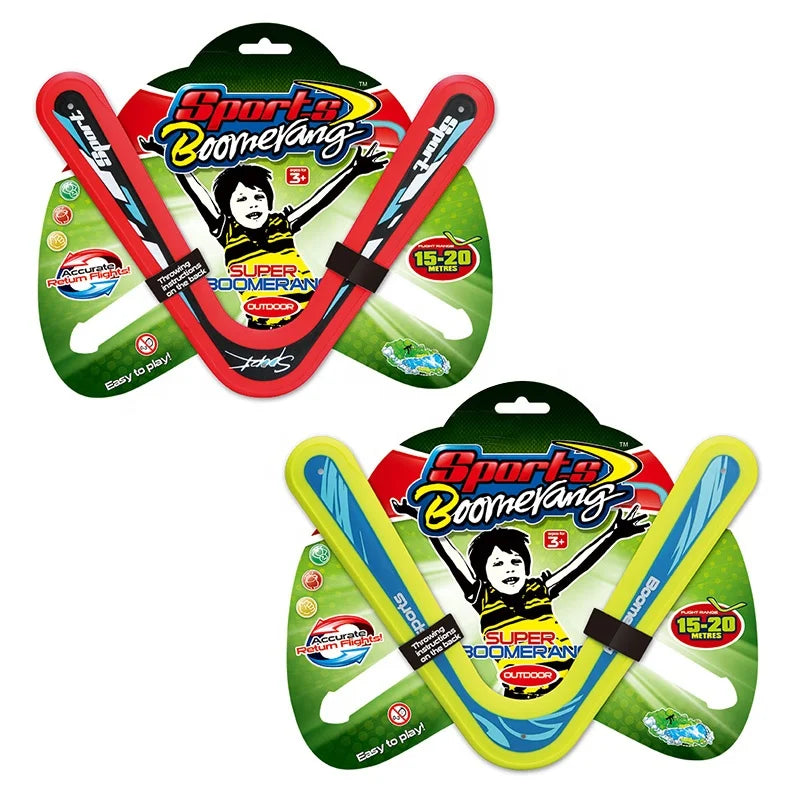 Easy to Play Sports Game Toy Plastic Return Boomerang Toy for Kids