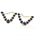 Women Sandals Decoration Rhinestone Shiny Decorative Blue Shoe Buckle Chain Beach Shoes Accessory