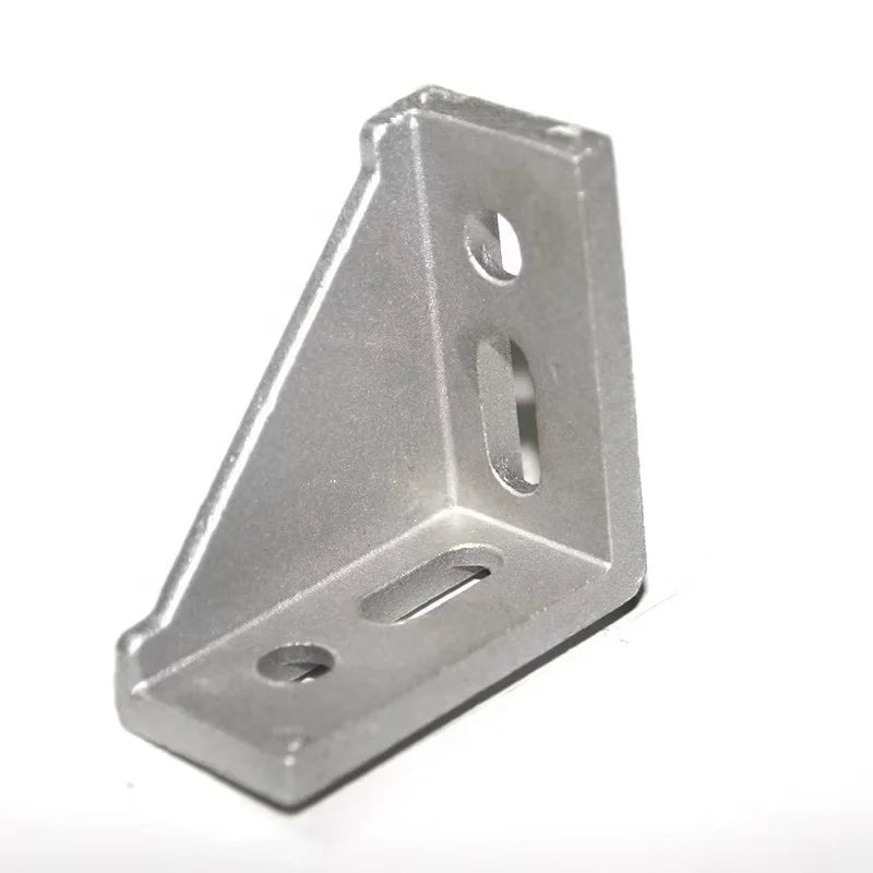 Gubo 4590 Silver L-shape Aluminum Angle Connecting Bracket with Triangle Structure for Aluminum Profile