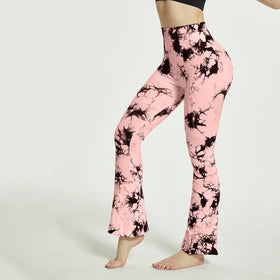 King Mcgreen Star Hot Sale Women Tie Dye Seamless Flare Yoga Leggings Tight Jogger Gym Running Yoga Pants Sportswear
