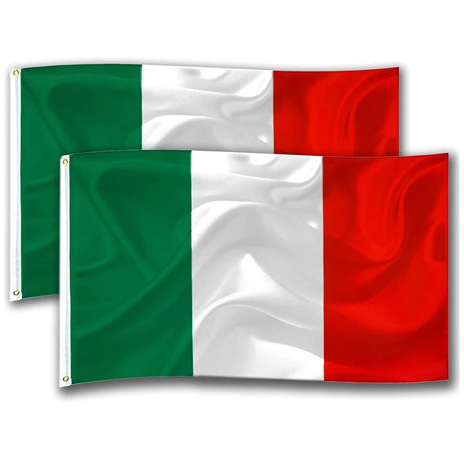 Factory Wholesale Custom 100% Polyester 3*5FT Italy Flag Green White Red Banderas Personalizadas Bandiera Italiana