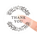 Custom Logo Self Adhesive Printing Clear Stickers Waterproof Thank You Transparent Labels  for Gift Packing