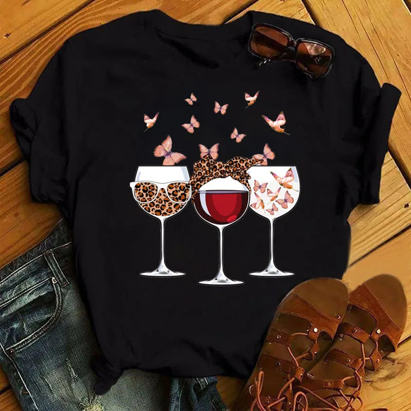 Fashion Designer Custom Printing Women Clothes Female Graphic Printed T Shirts Ladies Casual White Short Sleeve Tops Tee Shirts