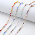 Colorful Glass Beads Chains DIY Jewelry Making Necklace Findings Bracelets Accessories Anklet Supplies