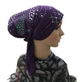 Wholesale Color Diamond Head Wrap Bonnet Muslim Scarf Cap African Women Turban Hat Hijab Muslim