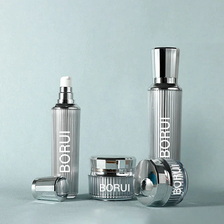Luxury Cosmetic Packaging Set Wholesale 30g 50g 50ml 100ml Acrylic Pump Lotion Bottles Jars Face Cream Shampoo False Eyelashes
