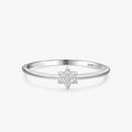 Ailmay Authentic 925 Sterling Silver Clear Zircon Romantic Plum Flower Rings for Women Wedding Engagement Fine Female Jewelry