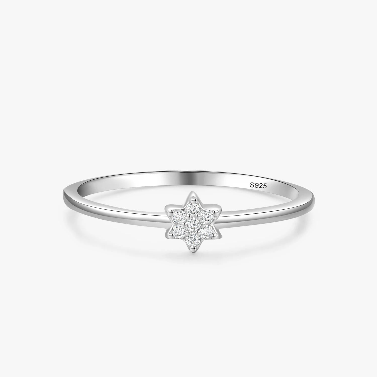 Ailmay Authentic 925 Sterling Silver Clear Zircon Romantic Plum Flower Rings for Women Wedding Engagement Fine Female Jewelry