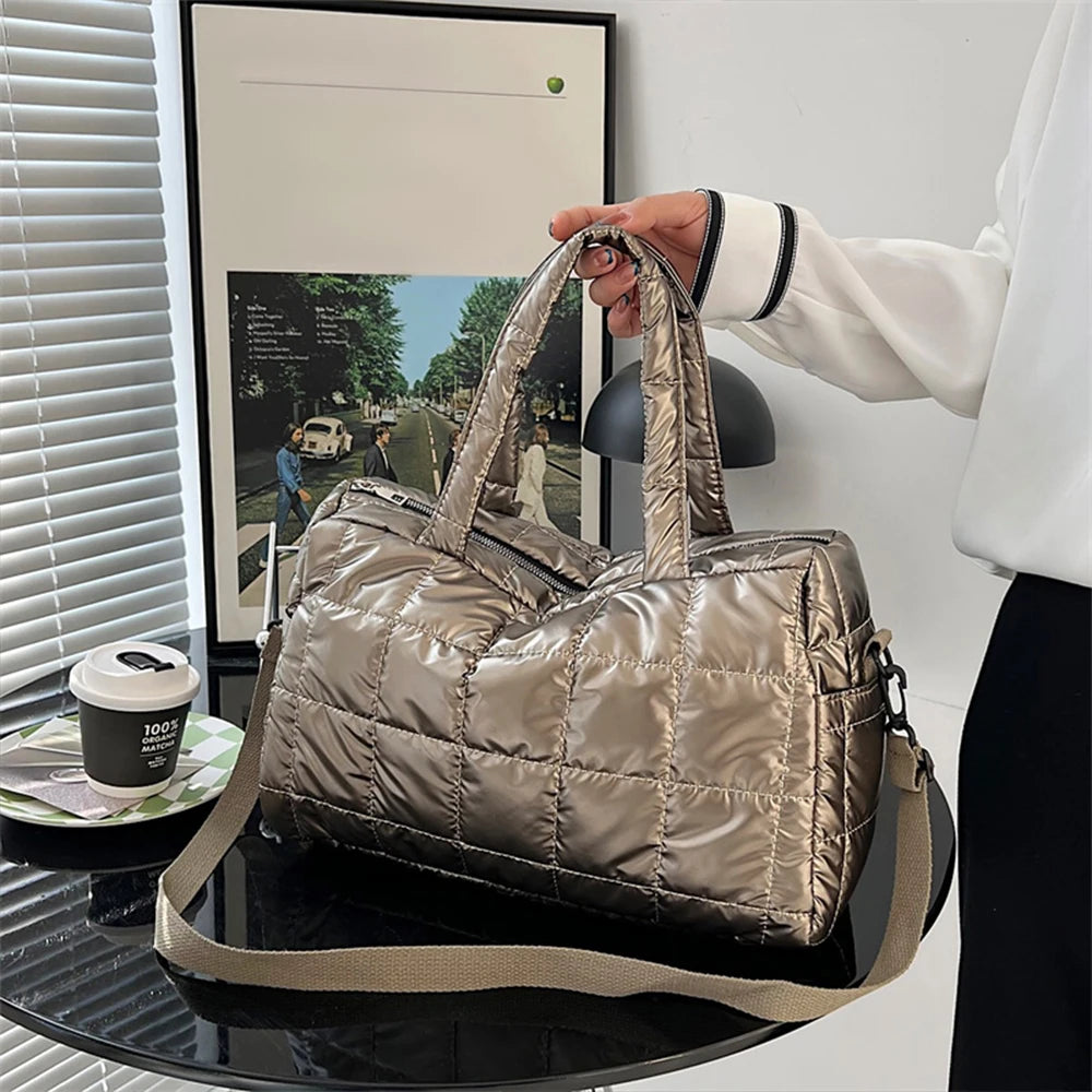 2025 Simple Stylish Lightweight Nylon Shoulder Bag Multifunctional Portable Storage for Daily Shopping Vacation Leisure Fashion