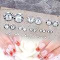 Flat-bottomed Diamond Crystal White Round Stones DIY Tapered Diamond Glass Rhinestones Nail Art Decoration