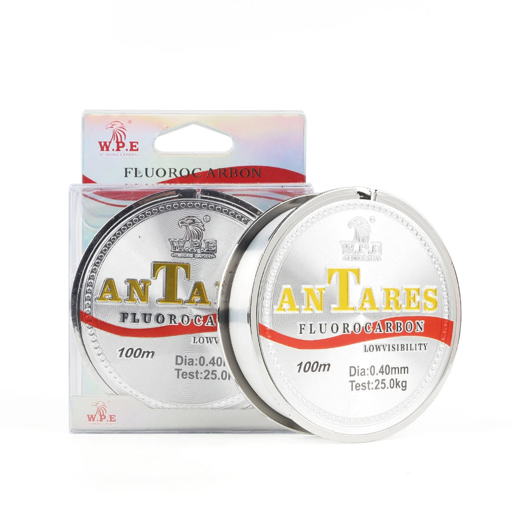 W.P.E Brand New ANTERES Fishing Line 0.20mm-0.60mm Fluorocarbon Coated 100m 10KG-41KG Carp Line
