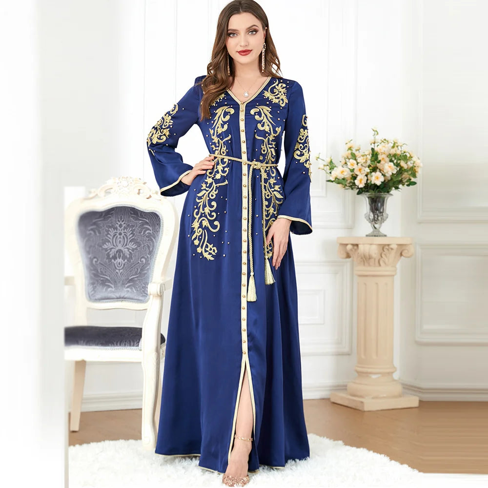 Fitr Adha Luxury Cardigan Caftan One Piece Navy Groothandel Abaya Uit Dubai Styles in Dubai for Women