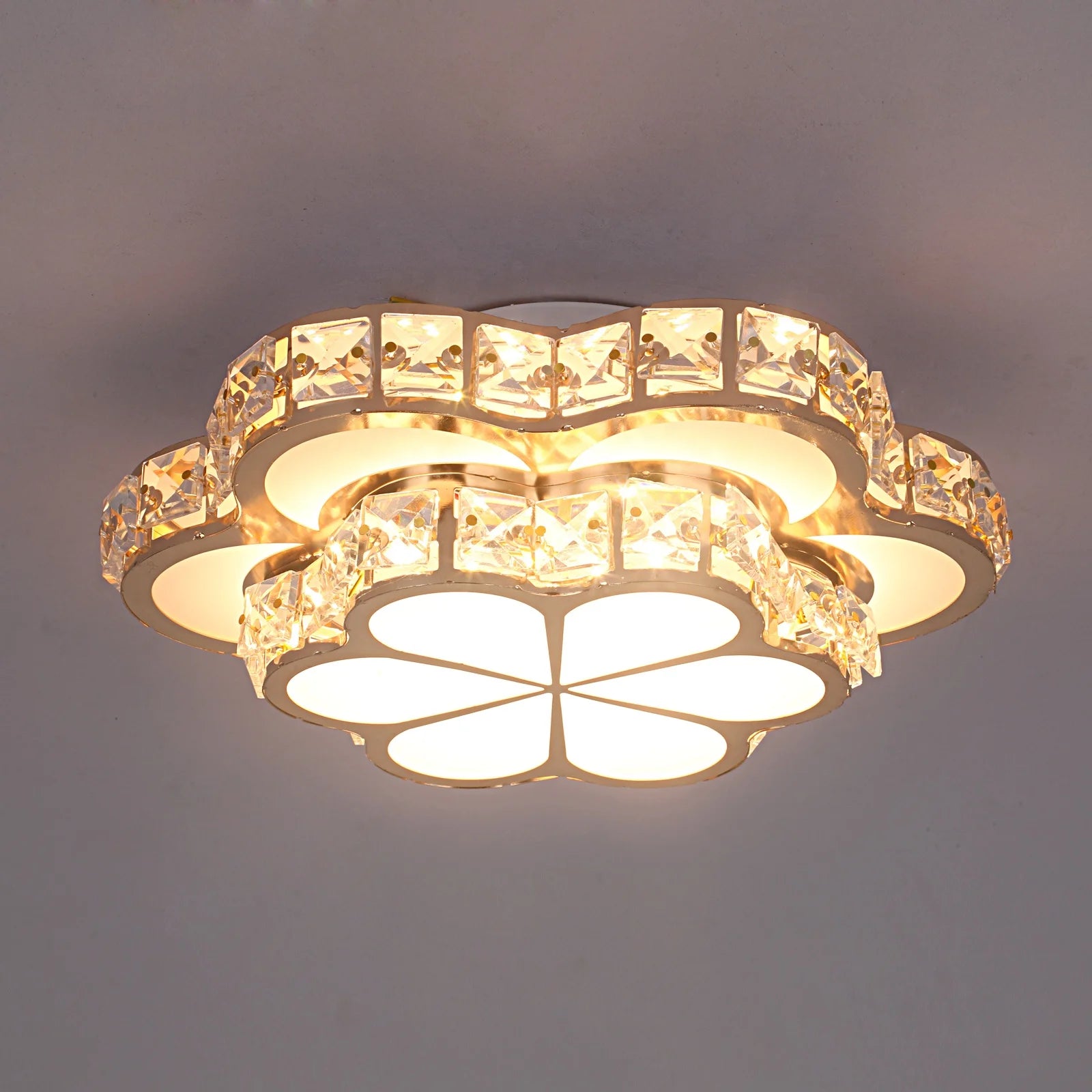 14W 25cm Width Modern Crystal LED Ceiling Mounted Light Chandeliers Wall Hallway Corridor Lamp Changeable 3 Colors Lustr