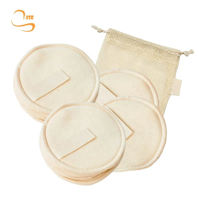 Customized 3.15" Eco-friendly Reusable Organic Hemp Cotton Makeup Remover Pads Chemical Free Hemp Cotton Circular Pads