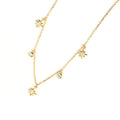 Rainbowking Europe and America Light Luxury 925 Silver INS Geometric Stars Design Sense of Hundred With Collarbone Chain