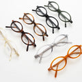 Retro Small Oval Transparent Acetate Optical Eyeglasses Frames for Boutique OEM Prescription Eyewear Supply MegaBDM