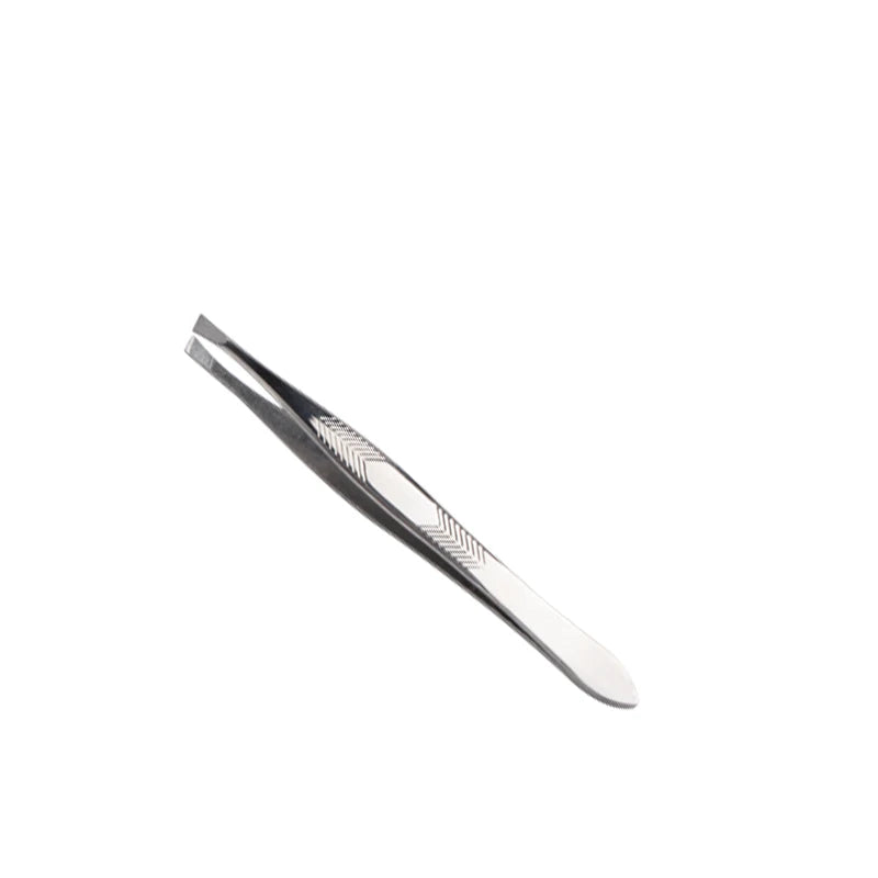 Wholesale Professional Silver Stainless Steel Eyebrow Tweezer Hot Selling New Design Makeup Tool for Women Slanted Tip