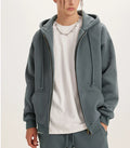 Custom 470 Gsm 3d Full Zip up Hoodie Foam Printing Men Heavyweight Heavy French Terry Cotton Oversized Hoodie