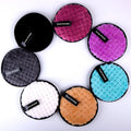 Double-Sided 3-Layer 12cm Solid Microfiber Eco-Friendly Reusable Makeup Removal Washable Face Cleansing Puffs