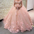 2026 Romantic Blush Pink Ball Gown Quinceanera Prom Dresses With Cape Wrap Beaded Lace Long Sweet 16 Dress MQ423