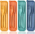 Reusable Utensils Set with Case Portable Lunch Utensils Set Tableware for Kids Adults Travel Picnic Camping Utensils