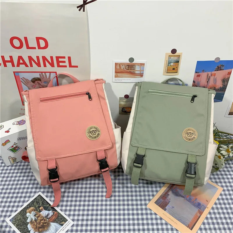 Sen Department Multi Colors Large Capacity Polyester Student Schoolbag Women Custom logo Travel Backpack
