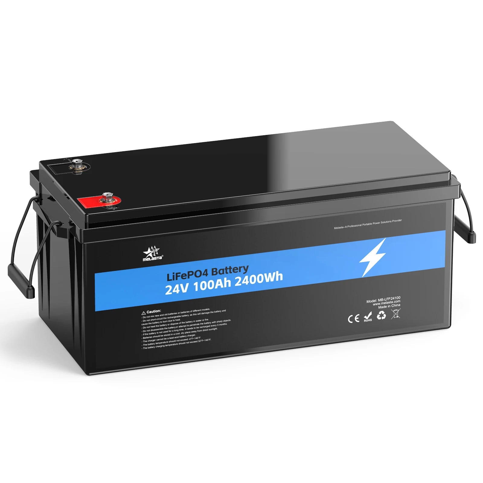 Melasta Deep Cycle 24v Solar Energy Storage Battery Wholesale Rechargeable 24V 100Ah LiFePO4 Battery for Golf Cart Rv Campings