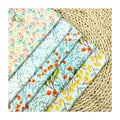 Wholesale Organic Combed Woven Lovely Leaves Floral Printed 100% Cotton Poplin Fabric Breathable Eco-Friendly Lightweight Cover