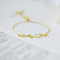 Korean Light Luxury Tulip Flower Bracelet for Women Shiny Zircon Opal Pearl Beaded Rose Adjustable Charm Bracelet Trendy Jewelry