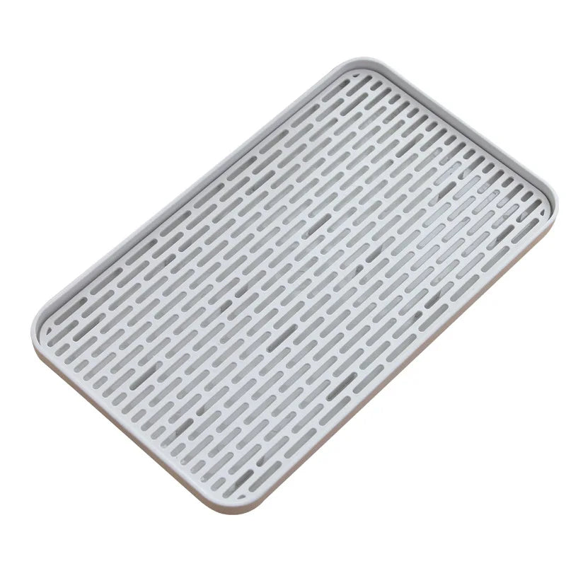 Multifunction Creative Double-Layer Plastic Drainage Tray Eco-Friendly Tea Tray Kitchen Sink Wire Basket Household 20pcs
