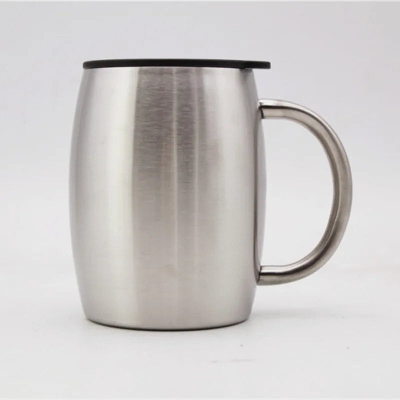 Coffee Mug 14OZ Double Wall Insulated Stainless Steel Tumbler with Reusable Cup with Handle for Gift