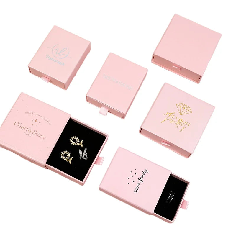 Custom Printed Drawer Cardboard Box Personalized Logo Packaging for Elegant Jewels Jewelry Box Costume Print
