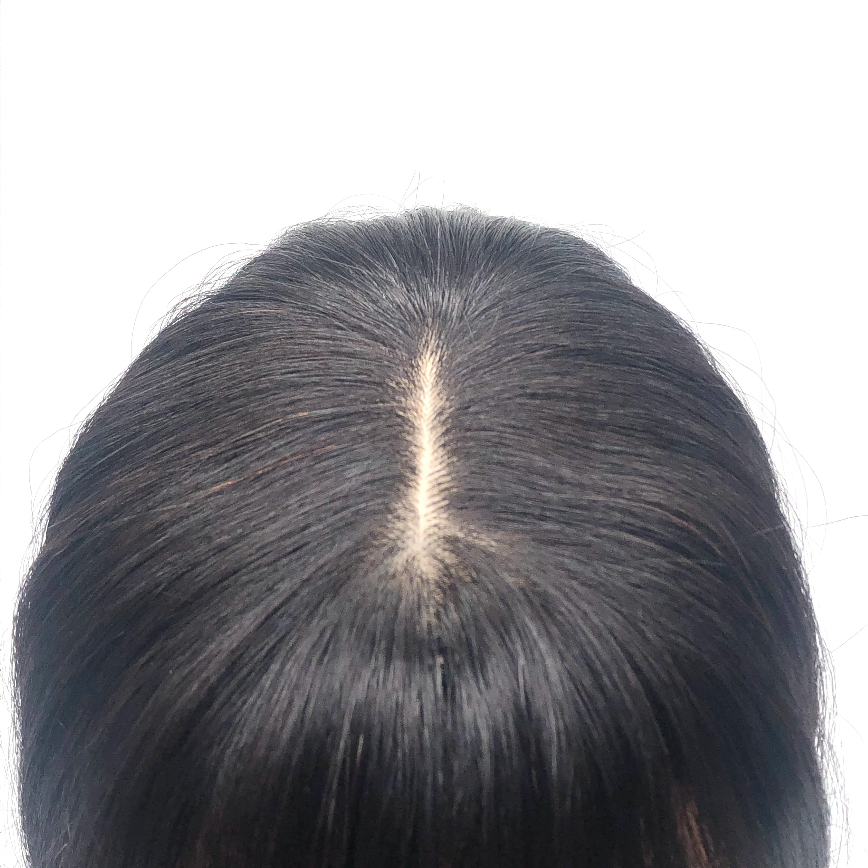 AU 100% Human Hair Piece Machine Made Silk Base Hair Toppers for Women with Natural Hair Seam