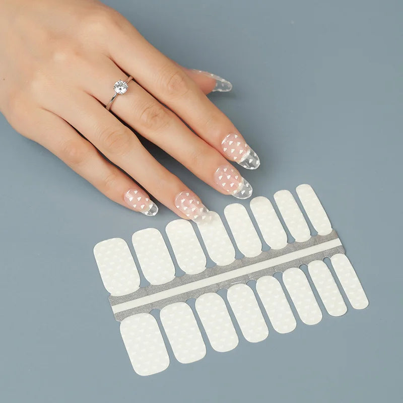Hot design nail polish sticker solid color designs nail patch manicure gel nail decoration