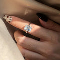 Hainon S925 Sterling Silver Rectangular Zircon Fashion Light Luxury Ladies Engagement Rings Wedding Rings