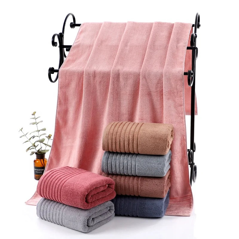 Factory Directly Supply Premium Bamboo Bath Towel Natural Ultra Absorbent Hotel Cotton Bath Towel