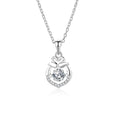 MN22 Elegant 925 Sterling Silver 0.5Ct Moissanite Classic Swan Dancing Sparkling Cute Pendant Necklace Fine Jewelry for Women