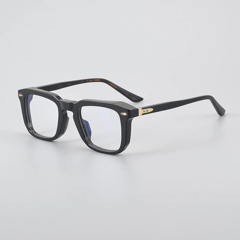 JMPD02 New Arrival Gentleman Retro Unisex Acetate square Optical Glasses Black Tortoise Thick Italy Fashion Square Acetate Frame