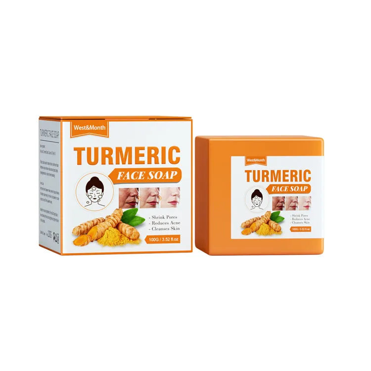 West&Month  Organic Turmeric Facial Soap Cleansing Bath Face Soap
