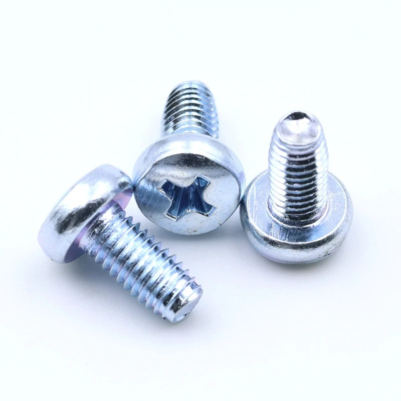 DIN 7500 Triangle Thread Screw Cross Recessed Pan Head with Metric Measurement System Thread Rolling Screws