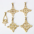 Handmade Stainless Steel 18K Gold Irish Celtic Knot Pendant DIY Jewelry Accessory for Necklace Bracelet for Personalized Charm